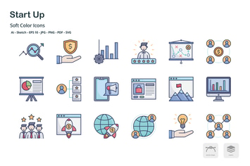 Start up soft color icons