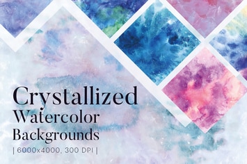 Crystallized Watercolor Backgrounds