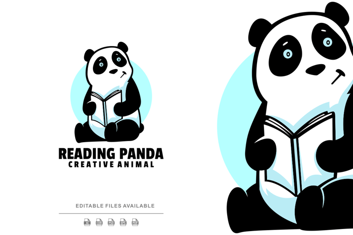 Panda Cartoon Logo