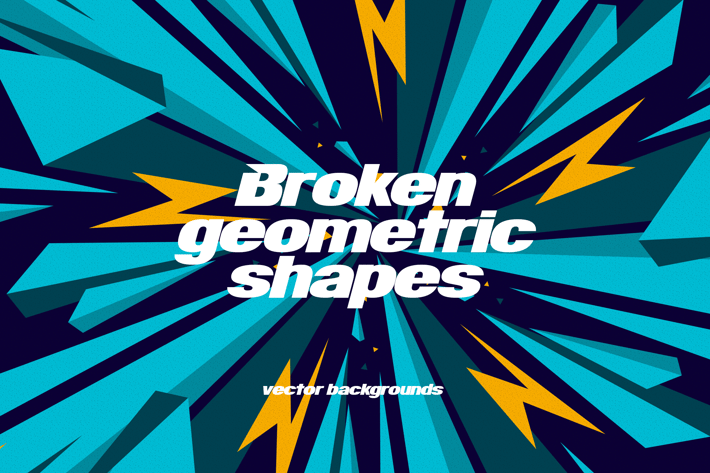 Broken Geometric Shapes Backgrounds