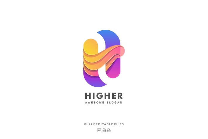 Abstract Letter Colorful Style Logo 