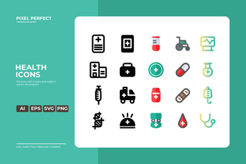 Health Icon - 5 styles