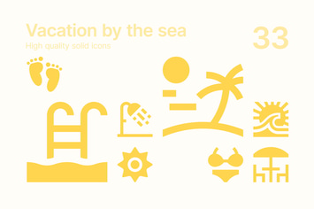 Vacation by the Sea Icons