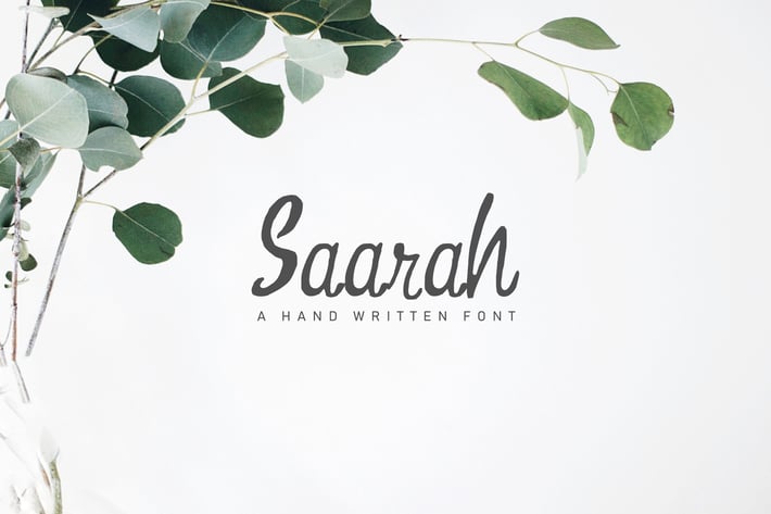 Saarah Fresh Handmade Font