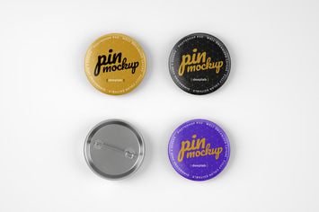 Glossy Pin Button Mockup