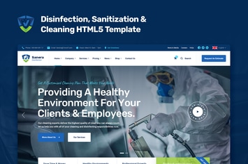 Sanera - Sanitizing And Cleaning Services Template