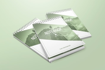 A5 Spiral Notebook Mockups