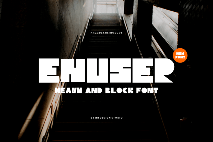 Enuser - Heavy & Block Font