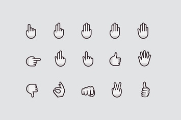 15 Hand and Finger Icons