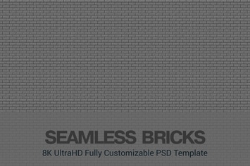 8K UltraHD Custom Seamless Bricks Background