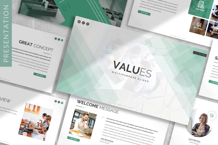 Values - Digital Creative Prensentation Template