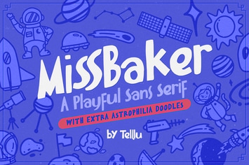 MissBaker - A Playful Sans Serif + Extra Doodles