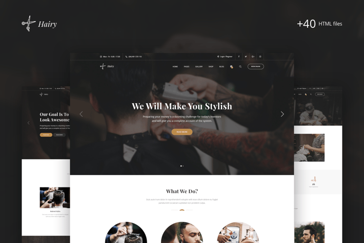 Hairy - Barbershop & Hair Salon HTML Template