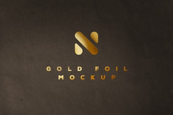 Luxury Gold Foil Logo Mockup