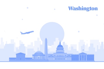 Vector City Illustration - Washington skyline