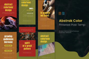 Abstact Color | Pinterest Post Template