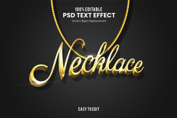 Necklace - Elegant 3D PSD Text Effect 