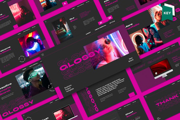  Glossy Keynote Template