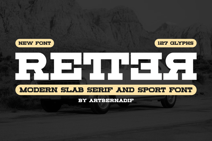 Retter - Modern Slab Serif And Sport Font