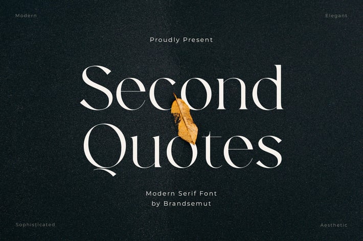 Second Quotes - Modern Elegant Serif