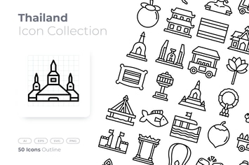 Thailand Outline Icon
