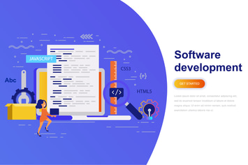 Software Development Modern Flat Concept