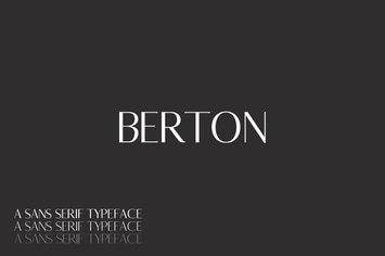 Berton Sans Serif Font Family Pack