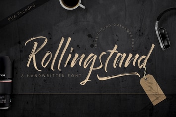Rollingstand - Modern Brush Font