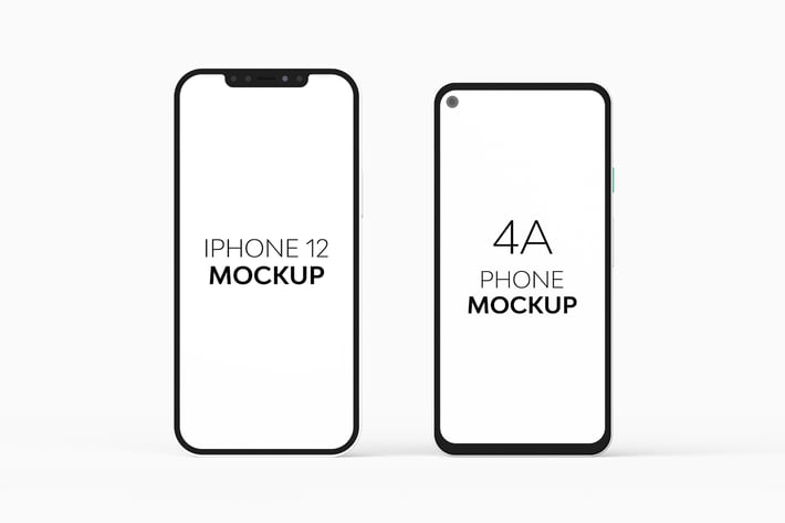 4A Phone & iPhone 12 Mockup