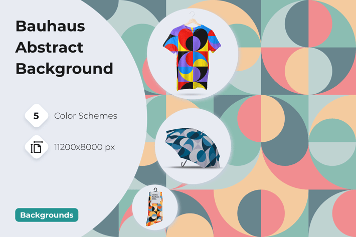 Background Circles Bauhaus Style