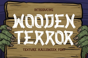 Wooden Terror - Halloween Textured Font