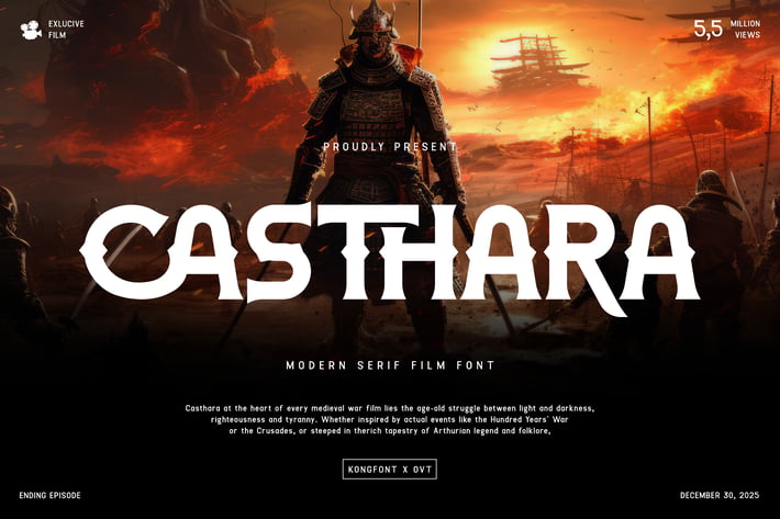 Casthara - Modern Serif Film Font