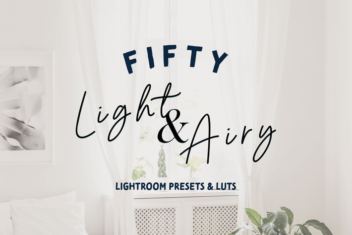 50 Light Airy Lightroom Presets and LUTs