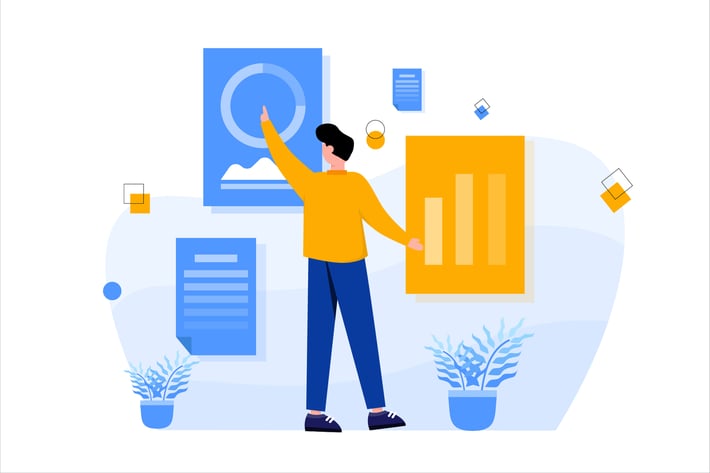 Finance Apps Flat Vector Illustration