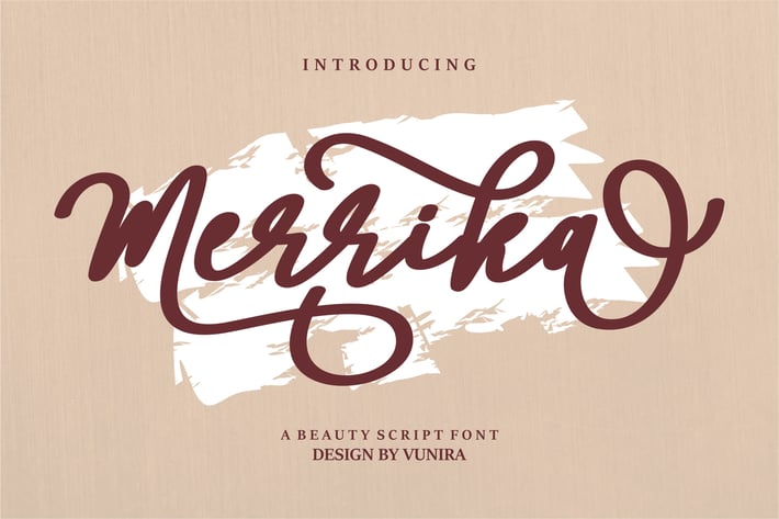 Merrika | A Beauty Script Font