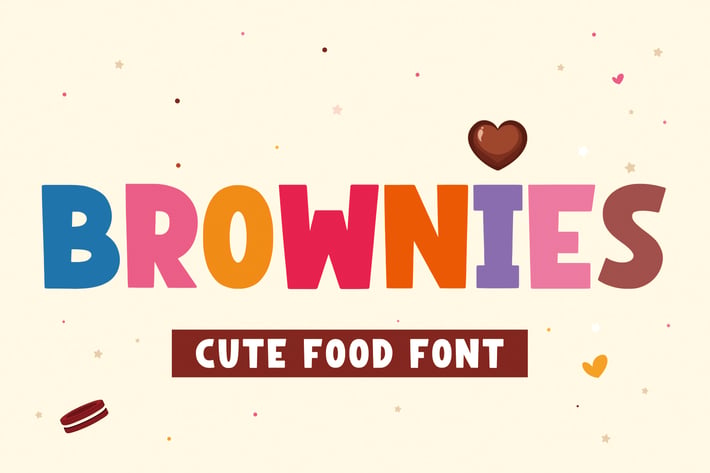 BROWNIES - Food Font