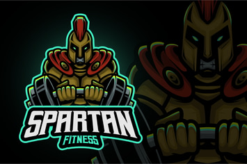 Spartan Fitness Mascot Logo