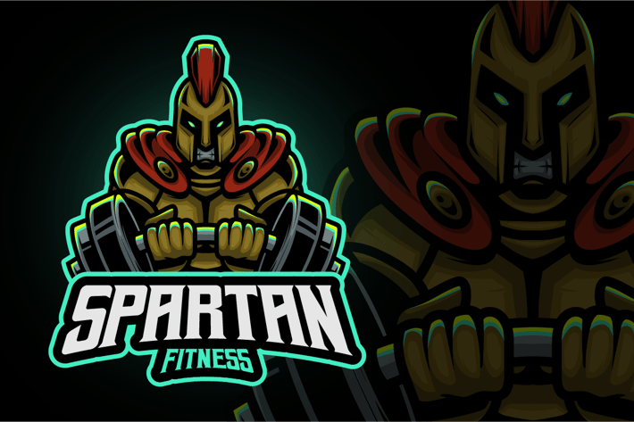 Spartan Fitness Mascot Logo