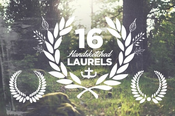 16 Handsketched Vector Laurels