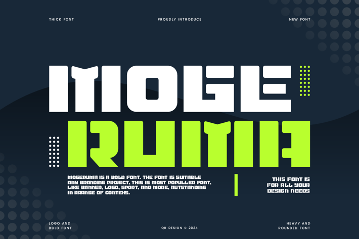 Mogeruma - Bold & Stencil Font
