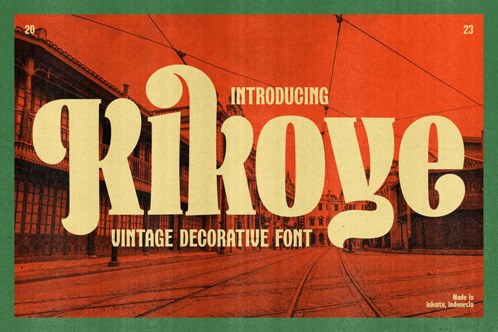 Kikoye - Vintage Ornamental Fonts