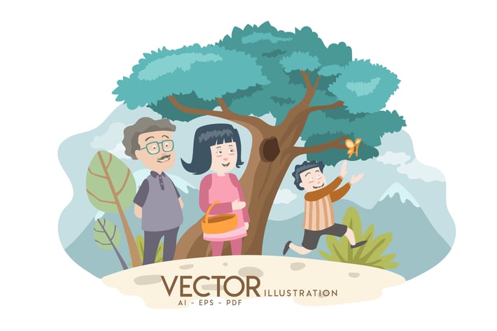 Family - Vector Illustration