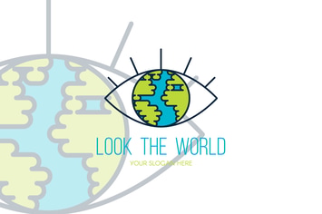 Look The World Logo Template