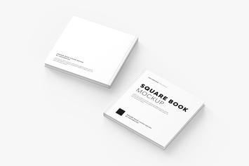 Square Book Mockup