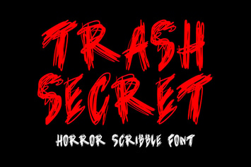 Trash Secret - Horror Scribble Font