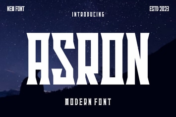 Asron - Modern Logo Font