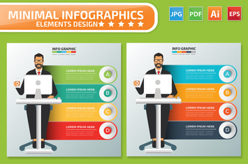 Working man Infographics design