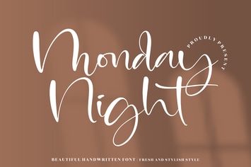 Monday Night Beautiful Handwritten Font