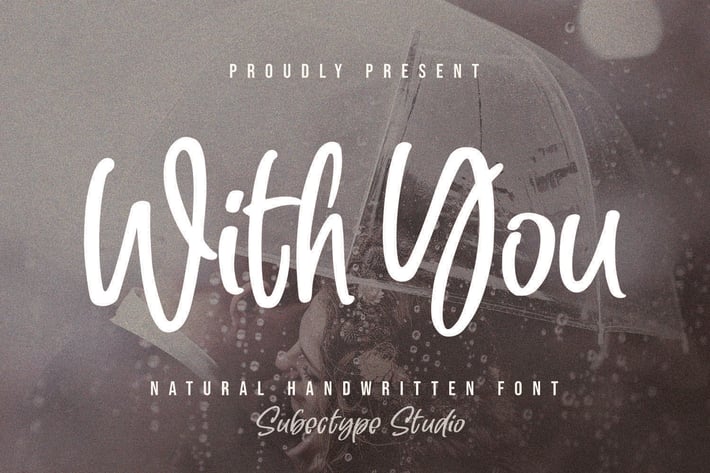 With You - Modern Calligraphy