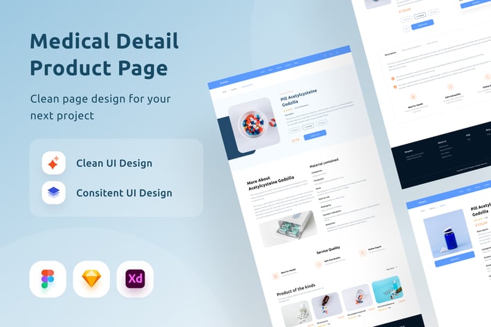 Medical Detail Product Page Design